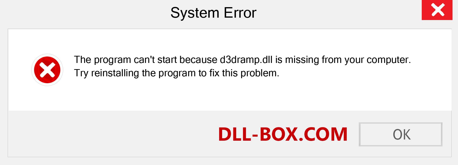  d3dramp.dll file is missing?. Download for Windows 7, 8, 10 - Fix  d3dramp dll Missing Error on Windows, photos, images